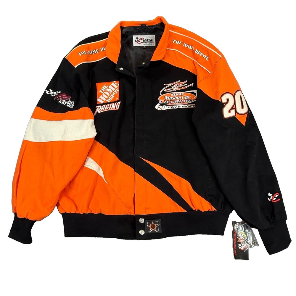 Tony Stewart 2002 Vintage NASCAR Winston Cup Champion Racing Jacket JH Design XL